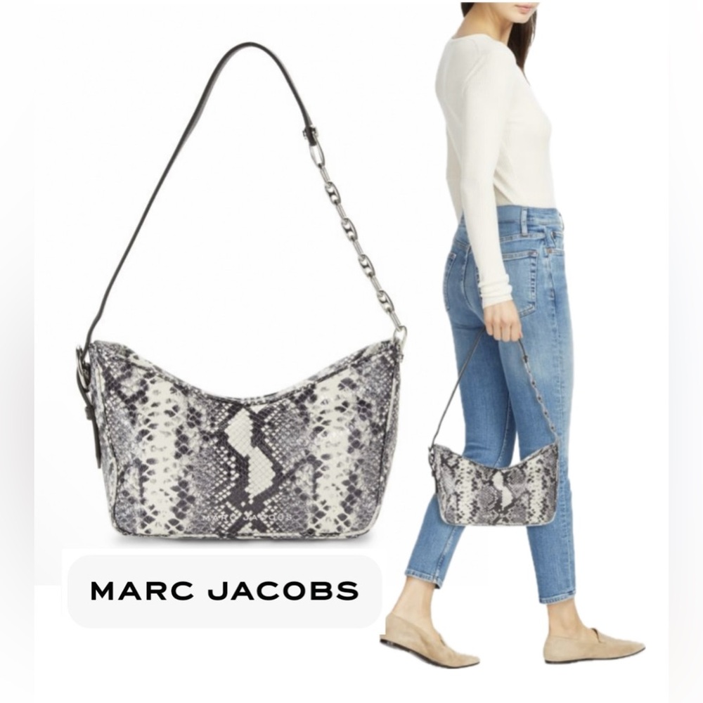 MARC JACOBS Snakeskin Leather Shoulder Bag